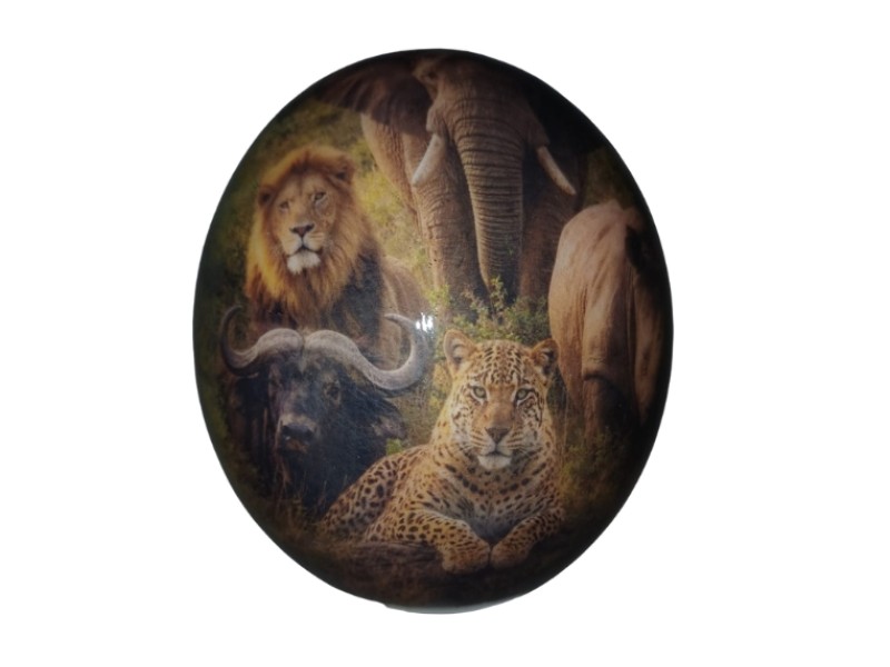 Decoupage Ostrich Egg -Big 5 